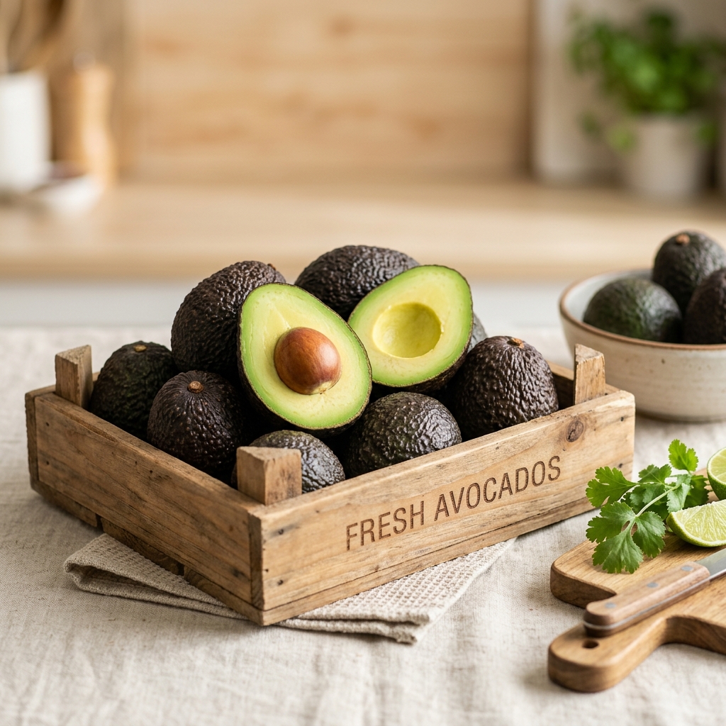 Fresh avocados grouped for export